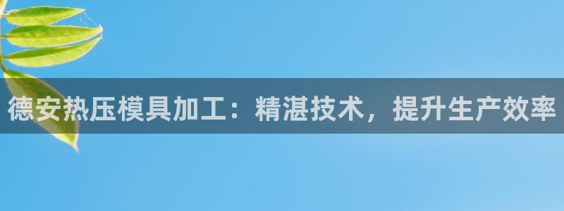 emc全站网页版：德安热压模具加工：精湛技术，提升生产效