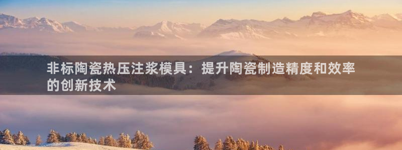易倍英语官方网站登录：非标陶瓷热压注浆模具：提升陶瓷制造